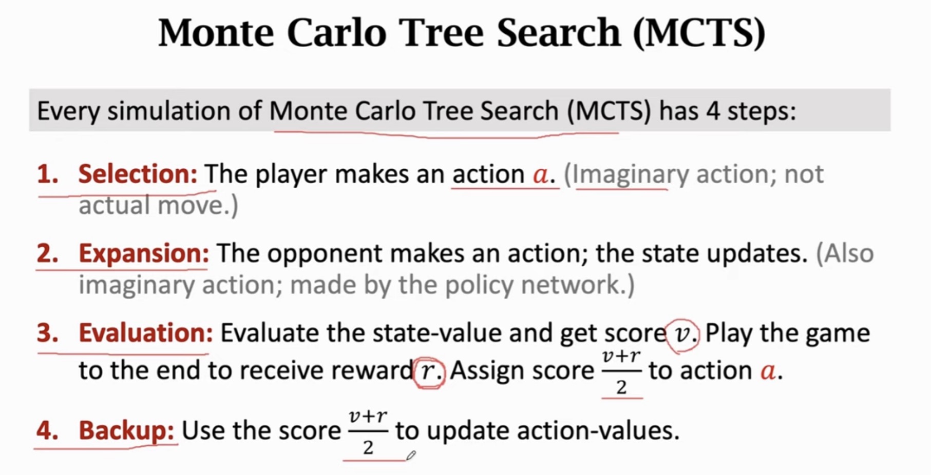 MCTS 4 steps overview