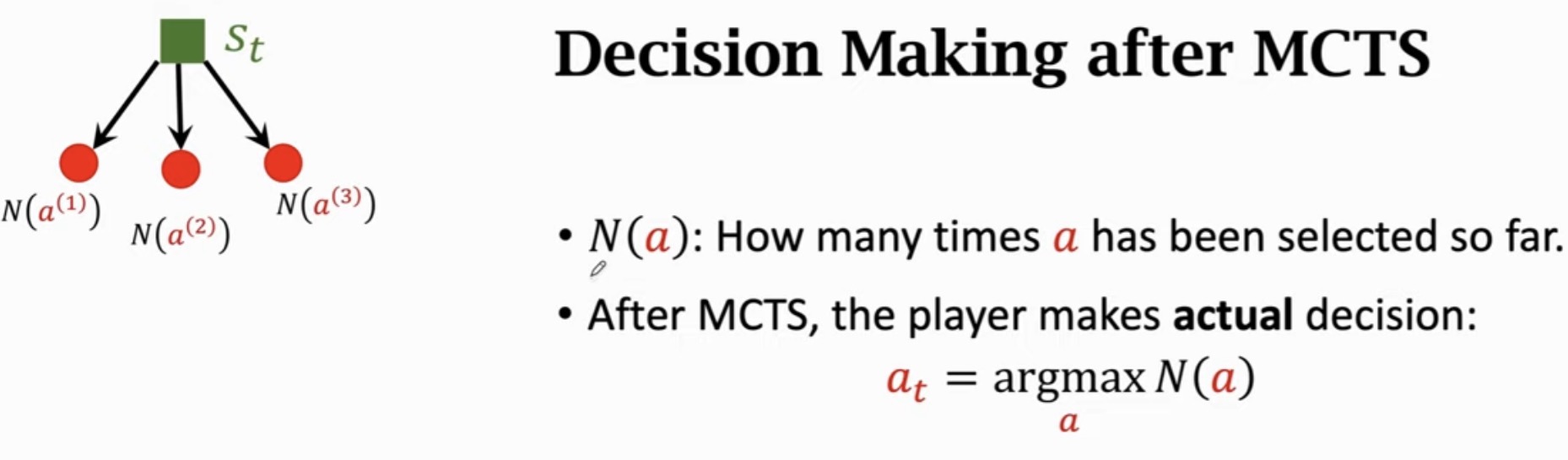 Decision Making after MCTS