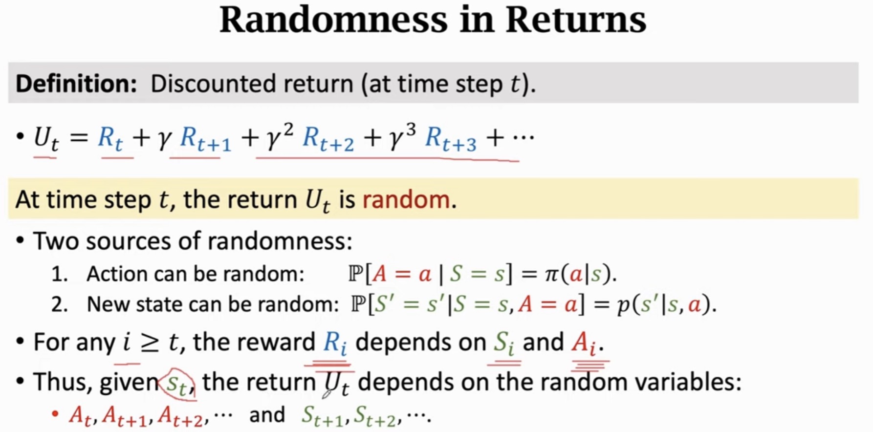 randomness in returns
