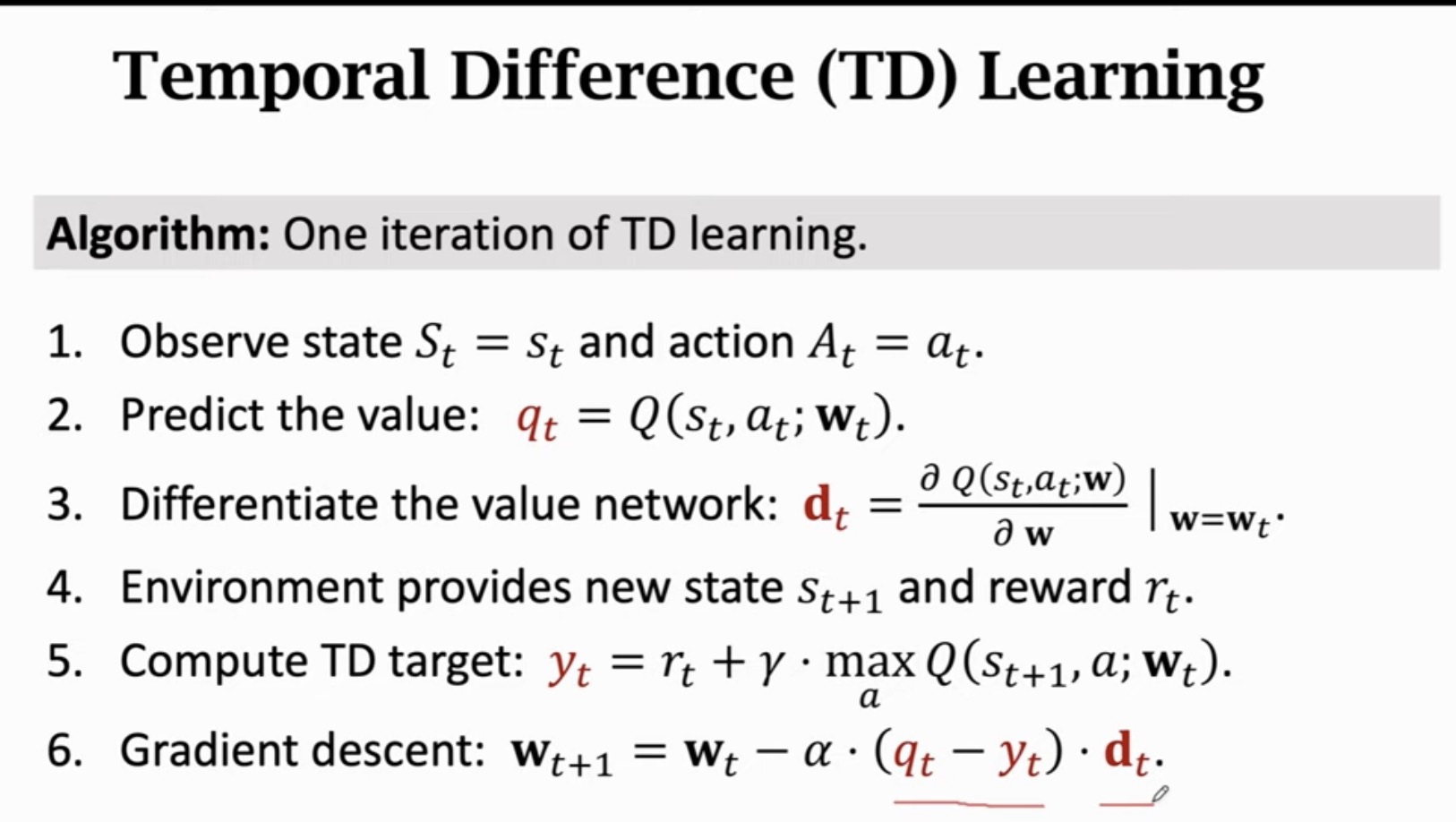 Approximate the Q Function